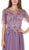 May Queen - MQ1589 Embroidered Sheer A-Line Evening Dress In Purple