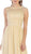 May Queen - MQ1590 Lace Cap Sleeve Bateau A-line Dress In Nude