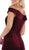 May Queen - MQ1592 Off-Shoulder Fitted Mermaid Evening Dress In Red