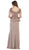 May Queen - Embroidered Illusion Bateau Long Sleeves Dress MQ1593