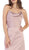 May Queen - MQ1594 Halter Neck Strappy Back Satin A-Line Gown In Pink