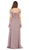 May Queen - MQ1601B Applique Off-Shoulder A-line Gown In Purple