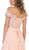 May Queen - MQ1601B Applique Off-Shoulder A-line Gown In Pink