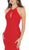 May Queen - MQ1603 Cutout Bodice Halter Mermaid Gown In Red