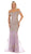 May Queen - MQ1607 Appliqued Off Shoulder Trumpet Gown in Purple and Gold