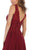 May Queen - MQ1610 Floral Applique V-neck A-line Dress In Red