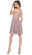 May Queen - MQ1618 Embroidered Illusion Halter A-line Dress In Purple