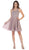 May Queen - MQ1618 Embroidered Illusion Halter A-line Dress In Purple