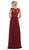 May Queen - MQ1619 Lace Applique Bateau A-line Dress In Red