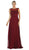 May Queen - MQ1619 Lace Applique Bateau A-line Dress In Red