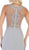 May Queen - Embellished Illusion Jewel A-line Dress MQ1621 In Gray