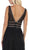 May Queen - MQ-1623 Sleeveless V-Neck Glitter Tulle A-Line Gown In Black