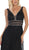 May Queen - MQ-1623 Sleeveless V-Neck Glitter Tulle A-Line Gown In Black