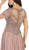 May Queen - MQ1638 Embellished V-neck A-line Dress In Purple