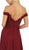 May Queen Bridal - MQ1644 Lace Ornate Off-Shoulder Chiffon A-Line Gown In Red
