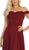 May Queen - MQ1644B Embroidered Off-Shoulder A-Line Dress In Red