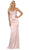 May Queen - MQ1651 Lace Scoop Trumpet Dress With Open Back In Pink