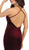May Queen - MQ1656 Pleated V-Neck Trumpet Evening Dress In Red
