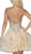 May Queen - MQ1662 Bead Embellished A-Line Cocktail Dress In Nude