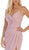 May Queen - MQ1666 Draping Surplice Bodice High Slit Gown In Pink