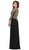 May Queen - MQ1670 Beaded Appliques A-Line Dress In Black and Gold