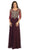 May Queen - MQ1670 Beaded Appliques A-Line Dress In Purple and Gold