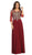 May Queen - MQ1670 Beaded Appliques A-Line Dress In Red and Gold