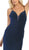 May Queen - MQ1672 Sleeveless Deep V-neck Trumpet Dress