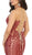 May Queen - MQ1680 Plunging Sweetheart Beaded Sheath Gown In Red and Nude