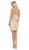 May Queen - MQ1684 Appliqued Scoop Cocktail Dress In Neutral