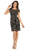 May Queen - MQ1684 Appliqued Scoop Cocktail Dress In Black