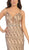May Queen - MQ-1689 Beaded Plunging Illusion Inset Gown