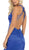 May Queen - MQ1690 Deep V-neck Trumpet Dress In Blue