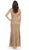 Dazzling Strapless Sequins Lace Applique and Beaded Long Dress