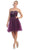 May Queen - Strapless Jeweled Cummerbund Cocktail Dress