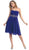Pleated Sweetheart Bejeweled Waist Cocktail Dress