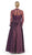 May Queen - MQ731 Appliqued Pleat Ornate Mother of the Bride In Purple