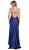 Bejeweled Ruched Empire A-Line Prom Dress