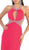 High Halter Keyhole Cutout Prom Gown