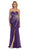 Fashionable Embellished Strapless Ruched Bodice Long Dress