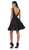 Illusion Plunging Sleeveless Cocktail Dress