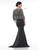 Marsoni By Colors - MV1001 Jeweled Bolero Faille Trumpet Gown in Black