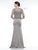 Marsoni By Colors - MV1001 Jeweled Bolero Faille Trumpet Gown in Silver