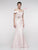 Marsoni By Colors - MV1003 Off Shoulder Jewel Accented Mermaid Gown In Pink