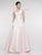 Marsoni By Colors - MV1009 Sleeveless V-Neck Long Satin Gown In Pink