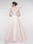 Marsoni By Colors - MV1009 Sleeveless V-Neck Long Satin Gown In Pink