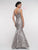 Marsoni By Colors - MV1010 Lace Bateau Mermaid Gown In Silver