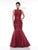 Marsoni By Colors - MV1010 Lace Bateau Mermaid Gown In Red