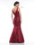 Marsoni By Colors - MV1010 Lace Bateau Mermaid Gown In Red