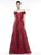 Marsoni By Colors - MV1013 Off-Shoulder Lace A-line Dress In Red